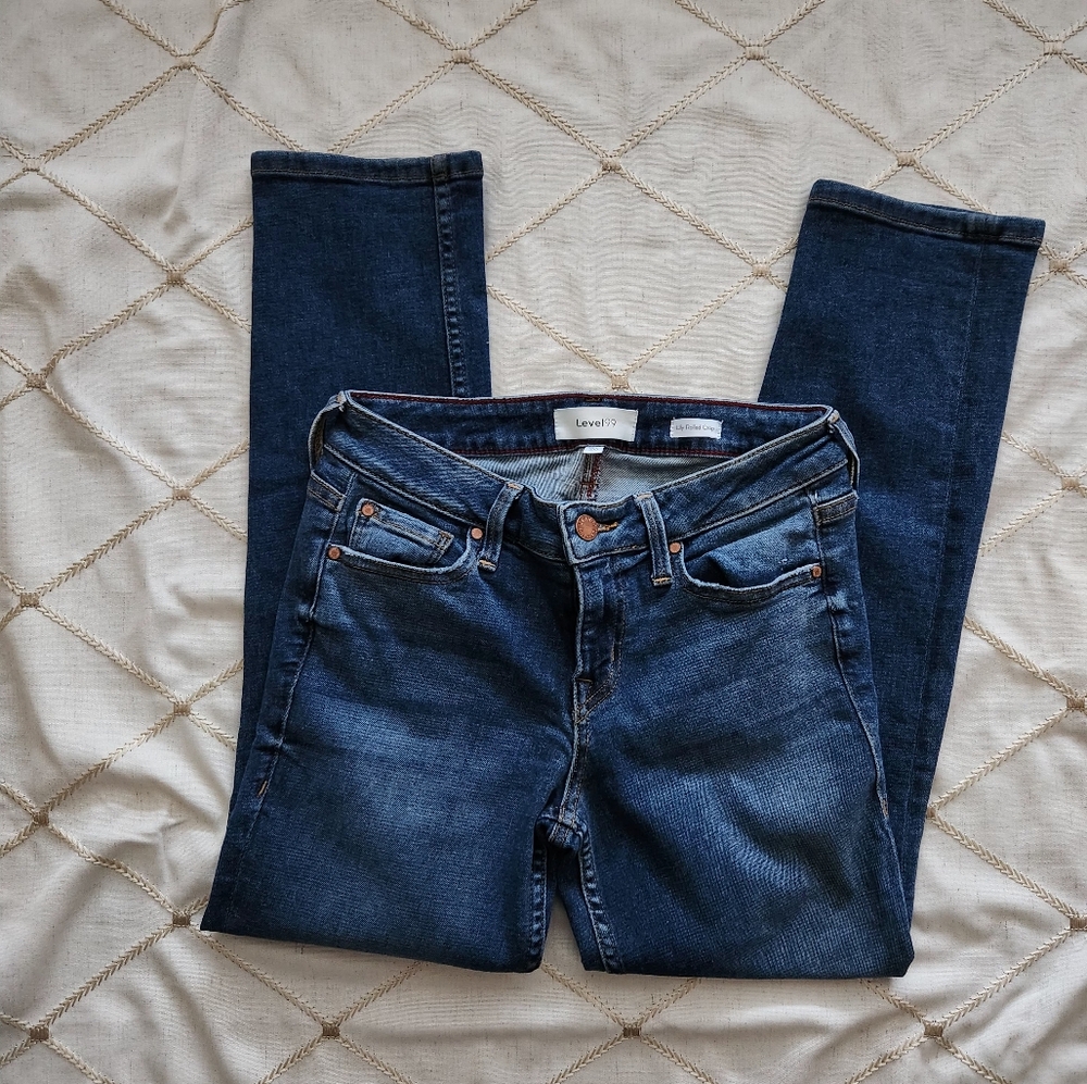 Level 99 Indigo Skinny Jeans Women’s Denim Jeggings‎ Size 26 EUC